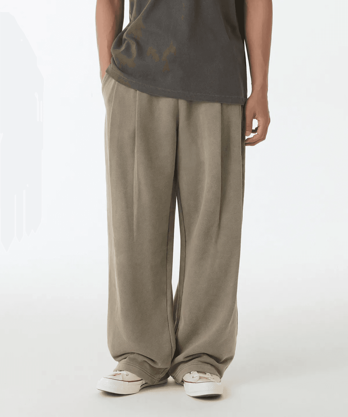 Washed Wide-Leg Sweatpant